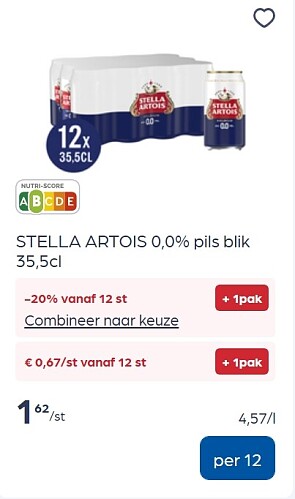 Stella en corona Alcoholvrij bier in promo