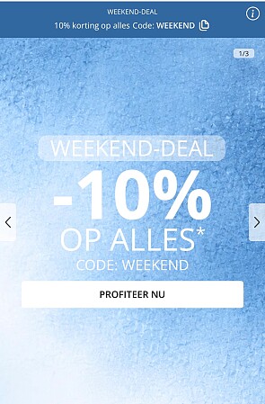 10% korting op alles