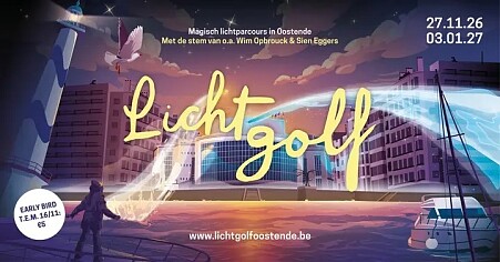 Early bird korting 🌊 Lichtgolf event Oostende 🐚