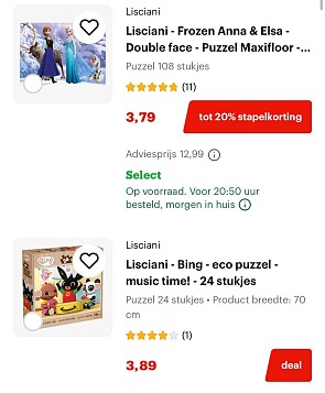 Puzzel koopjes