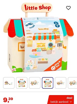 Houten meeneem speelwinkel poppenhuis