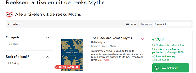 📚 Tweede boek aan halve prijs in de Myths reeks!