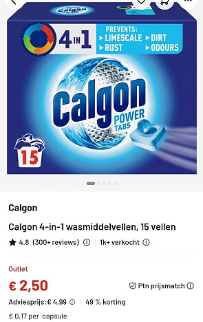 Calgon Power Tabs 4-in-1 (15 stuks)