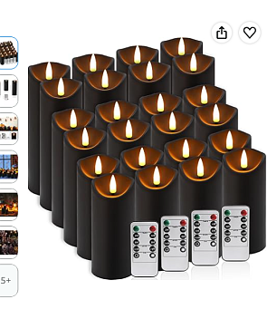 Led kaarsen 24 stuks met afstandsbediening