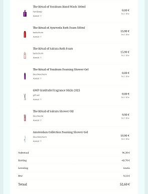 Rituals gratis geschenkjes
