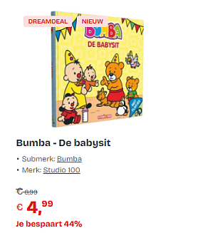 Bumba boekjes tot -46% bij Dreamland 🎪