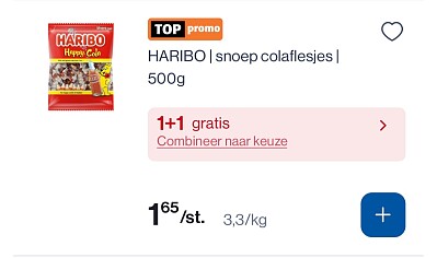 Haribo snoepjes 500 gram mooie prijzen