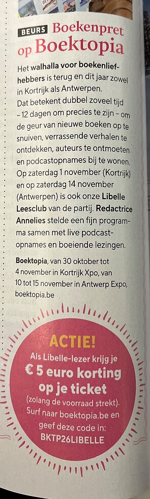 5€ korting voor boektopia