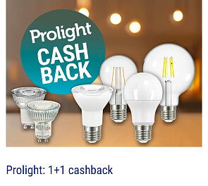 Prolight: 1+1 cashback