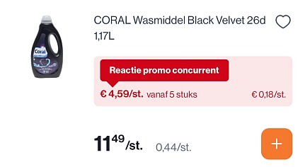 Coral wasmiddel Black velvet -60%