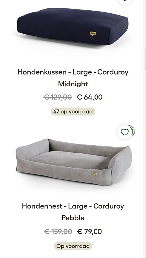 50% korting op hondenkussens 🐕