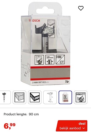 Bosch accesoire synthetische boor hardmetaal