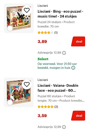 Tot 75% korting op Lisciani