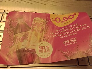 -€0,50 Coca-Cola creamy vanilla