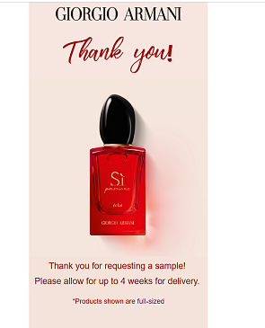 🌹 Gratis parfum staaltje Giorgio Armani Sì Passione Éclat van 1,2 ml!