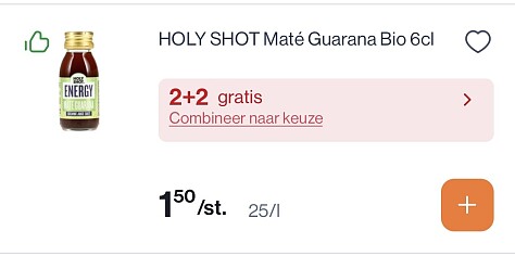 holy shot 6 cl in mooie korting bij colruyt