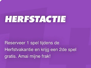 Herfstvakantie deal VR base