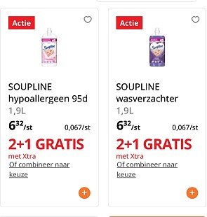 Soupline en Silan vanaf 4,4 cent