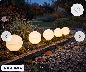 Tuinverlichting op Zonne-energie Bollen Set van 5