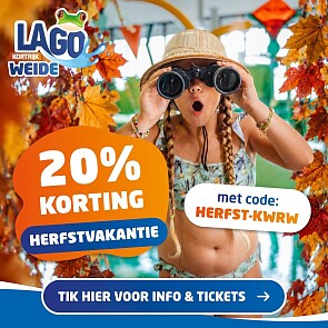 20% korting op kindertickets (-12j) bij LAGO Kortrijk WEIDE tijdens de Herfstvakantie