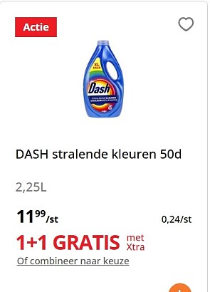Dash stralende kleuren 50d voor 0,12€/d