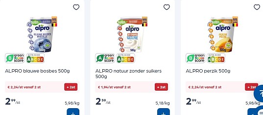 Alpro yoghurt potten 500 gram gratis of bijna gratis met coupon