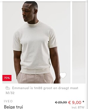Beige Herentrui 9€