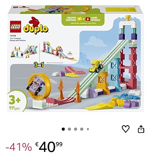 Lego Duplo Stad 3-in-1 creatieve hellingen met voertuigen