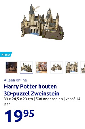 Harry Potter kasteel Zweinstein 3d puzzel