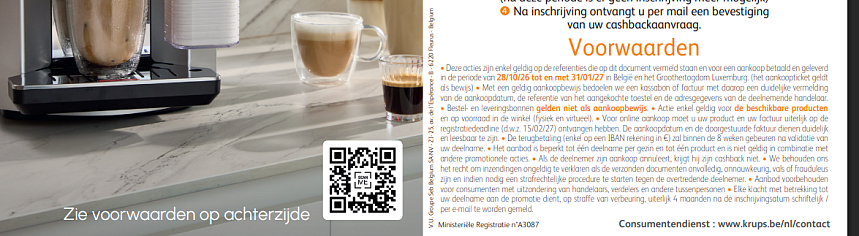 ☕ Tot €100 terugbetaald op Krups Espresso Full Automatic koffiemachines!