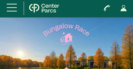 Op centerparcs NL is het bungalow race