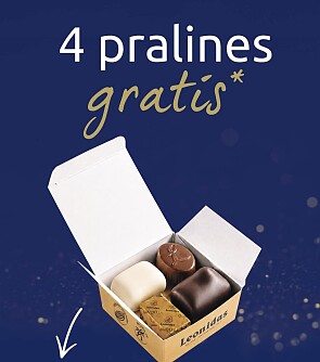 4 Leonidas pralines gratis na registratie