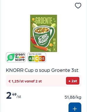 Knorr Cup a Soup 3 stuks in promo + coupon