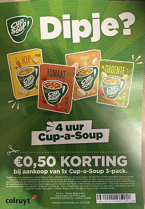 coupon -0,50 euro knorr cup a soup bij collect&go