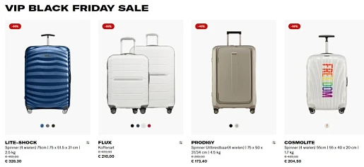 50% black friday korting bij Samsonite en Ame...