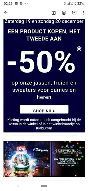 Laatste dag bij Kiabi.com : op jassen, sweate...