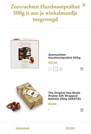Leuke actie bij Guylian, koop voor € 12,50 en...