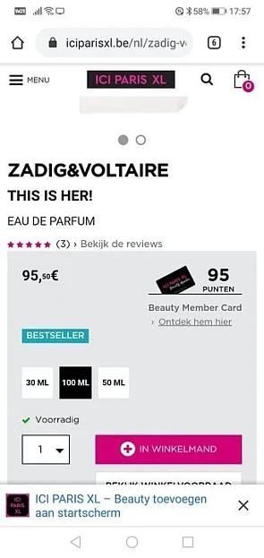 Zadig & voltaire eau de parfum voor dames Op...