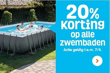 Vanaf vandaag -20% korting op alle zwembaden...