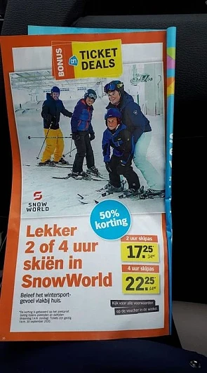 voor de ski fanaten! SnowWorld bij Albert Hei...