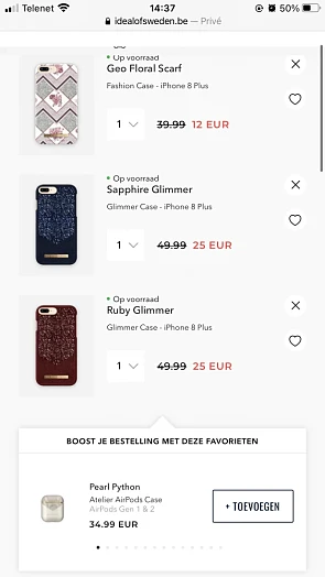 €84 bespaart op telefoonhoesjes bij ideal of...