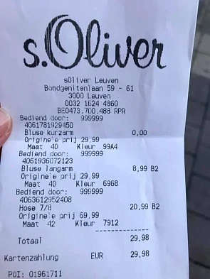 Zoals hier al vermeld werd, stopt S. Oliver i...