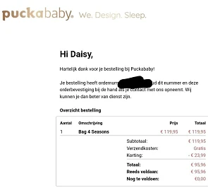Nog meer fans van de slaapzakken van Puckabab...