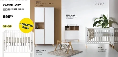 Bij aankoop van deze stijlvolle babykamer LOF...