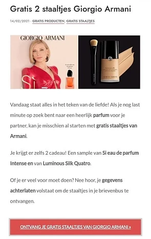 Gratis 2 staaltjes Giorgio Armani https://ww...