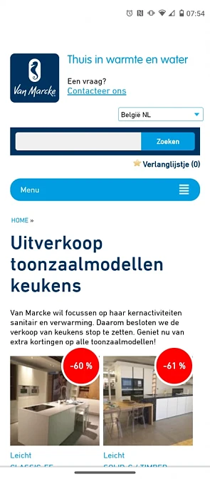 Uitverkoop toonzaalmodellen keukens bij Van M...