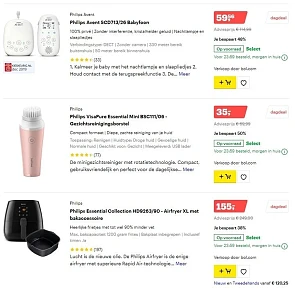 Koopjes te doen op Philips apparaten vandaag...