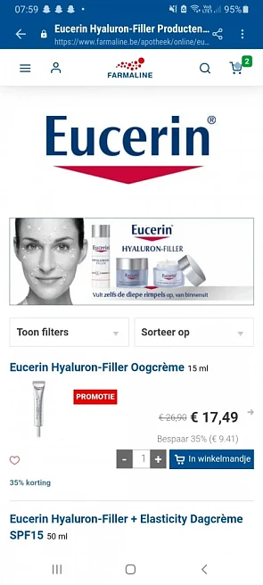 Bij Farmaline kortingen tot 40% op Etixx, Euc...