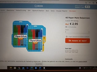 Balpennen paper mate op ibood.