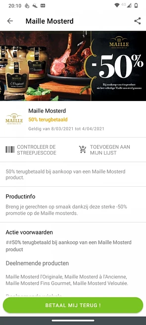 Tot 04/04/21 bij MyShopy Maille mosterd 50% t...